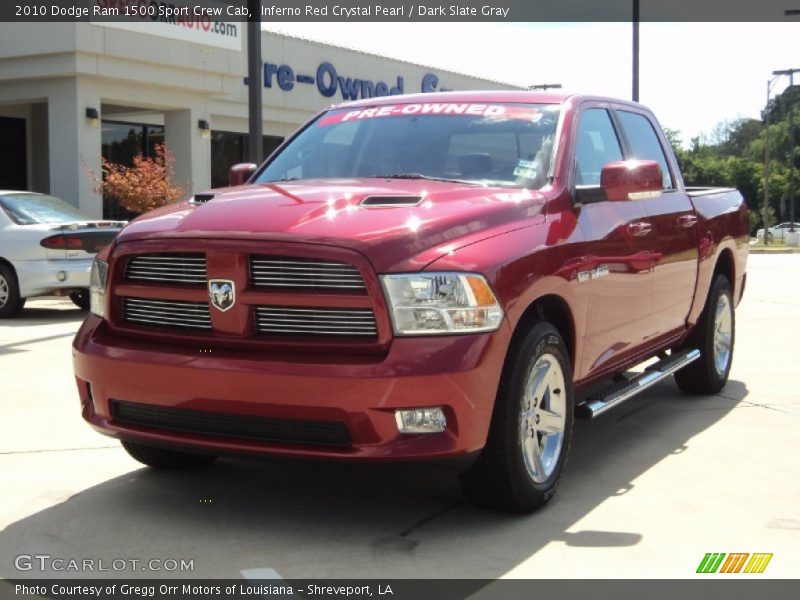 Inferno Red Crystal Pearl / Dark Slate Gray 2010 Dodge Ram 1500 Sport Crew Cab