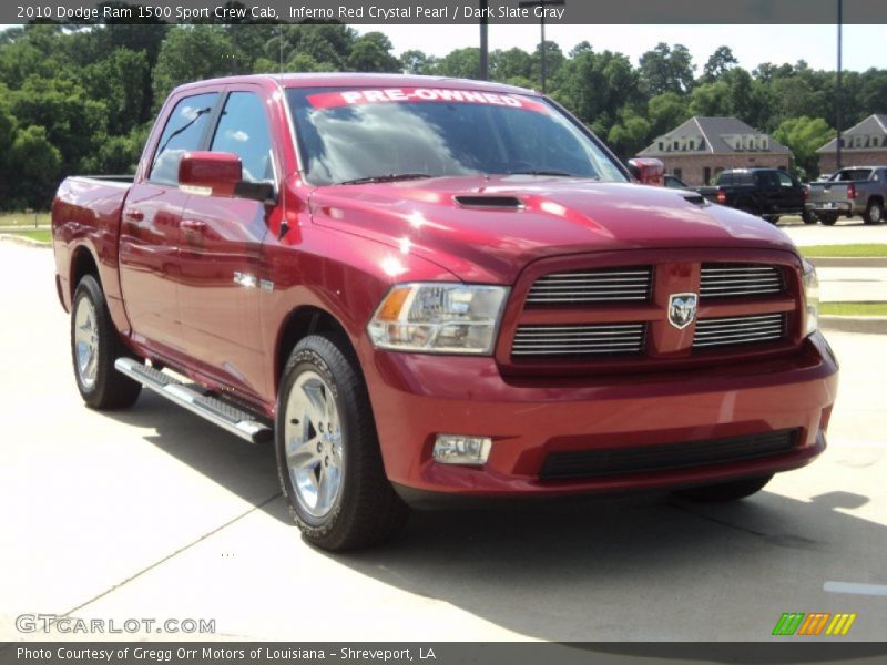 Inferno Red Crystal Pearl / Dark Slate Gray 2010 Dodge Ram 1500 Sport Crew Cab