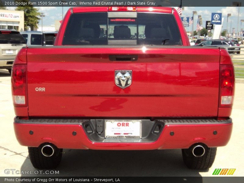Inferno Red Crystal Pearl / Dark Slate Gray 2010 Dodge Ram 1500 Sport Crew Cab