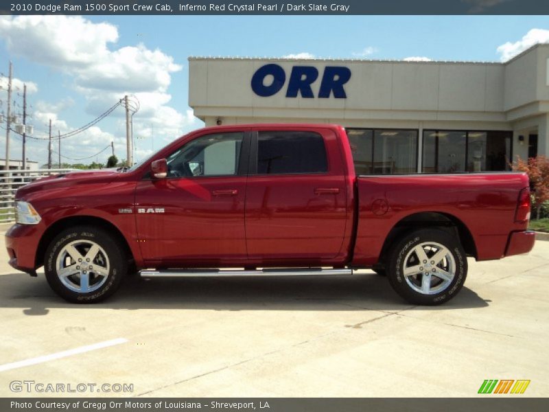 Inferno Red Crystal Pearl / Dark Slate Gray 2010 Dodge Ram 1500 Sport Crew Cab