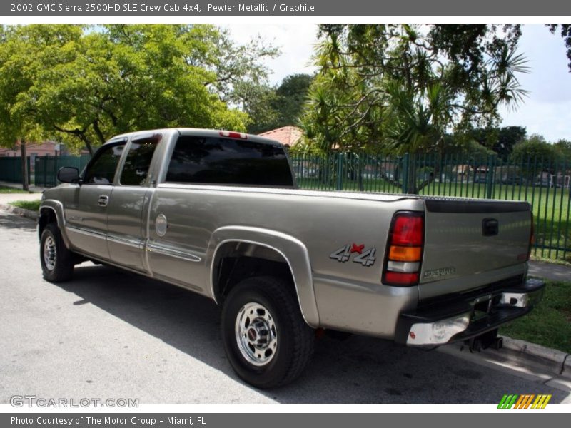 Pewter Metallic / Graphite 2002 GMC Sierra 2500HD SLE Crew Cab 4x4