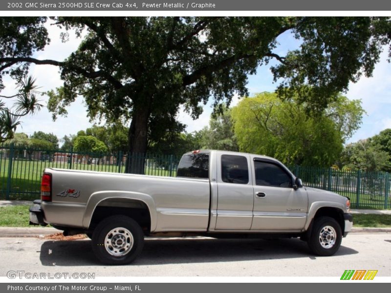 Pewter Metallic / Graphite 2002 GMC Sierra 2500HD SLE Crew Cab 4x4