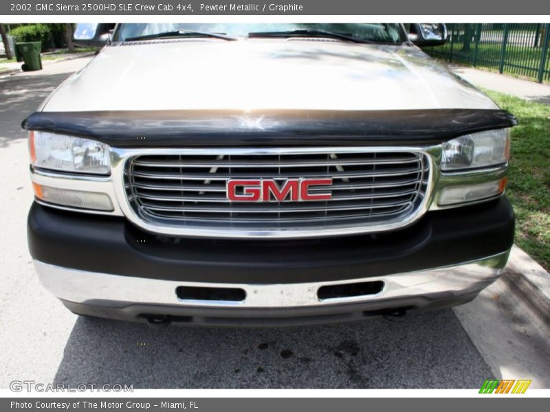 Pewter Metallic / Graphite 2002 GMC Sierra 2500HD SLE Crew Cab 4x4