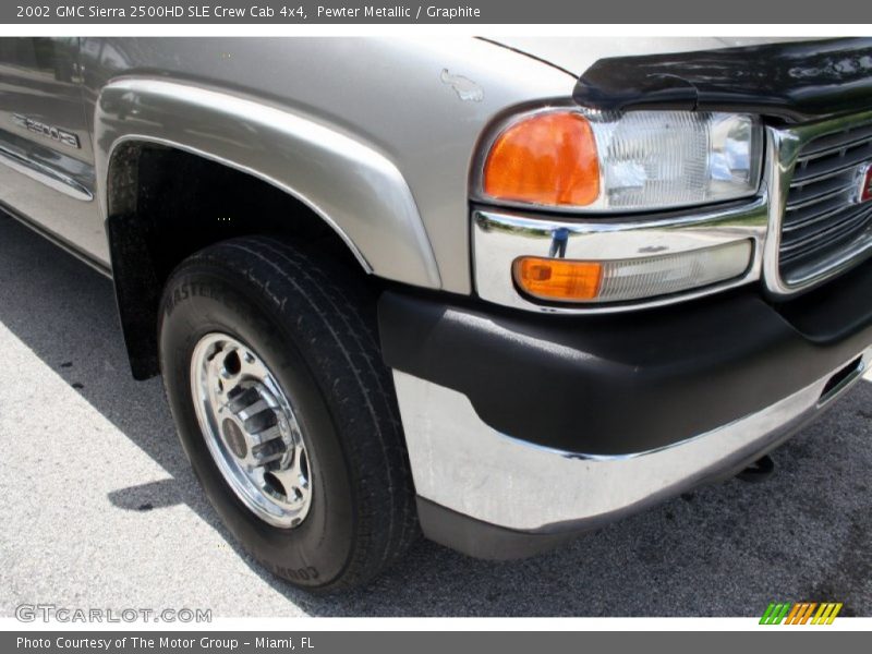 Pewter Metallic / Graphite 2002 GMC Sierra 2500HD SLE Crew Cab 4x4
