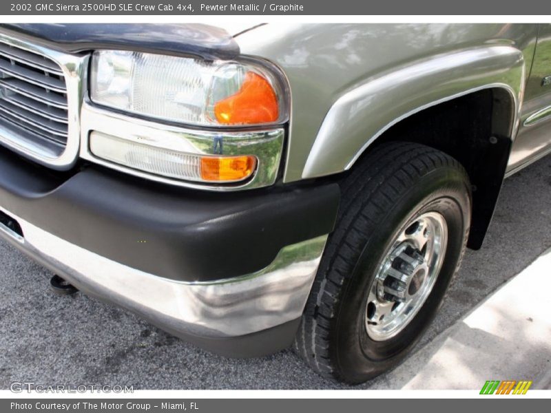 Pewter Metallic / Graphite 2002 GMC Sierra 2500HD SLE Crew Cab 4x4