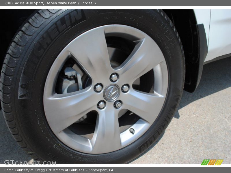Aspen White Pearl / Bordeaux 2007 Acura MDX Sport