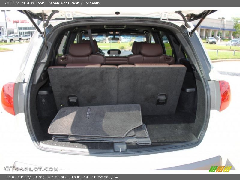 Aspen White Pearl / Bordeaux 2007 Acura MDX Sport