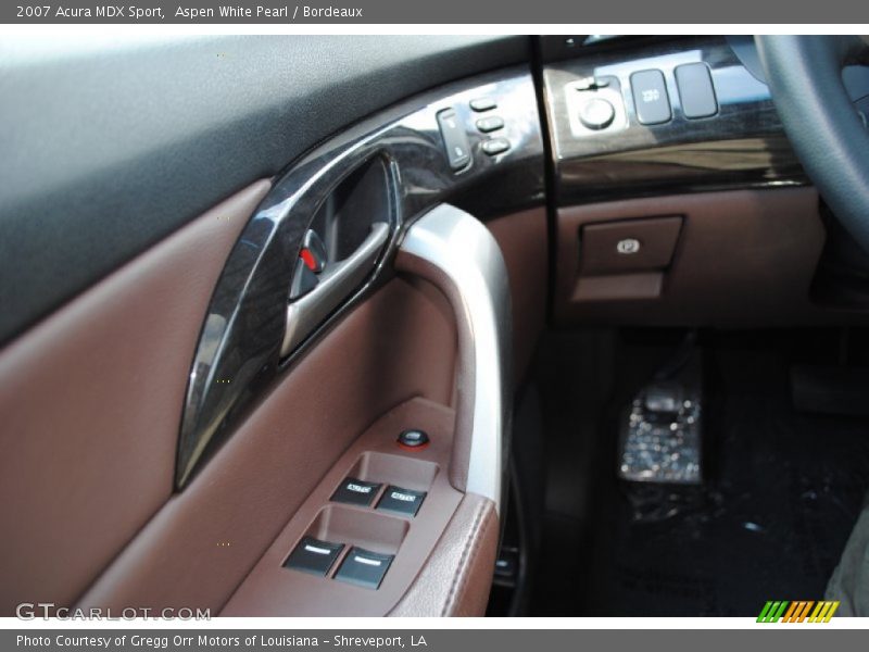 Aspen White Pearl / Bordeaux 2007 Acura MDX Sport