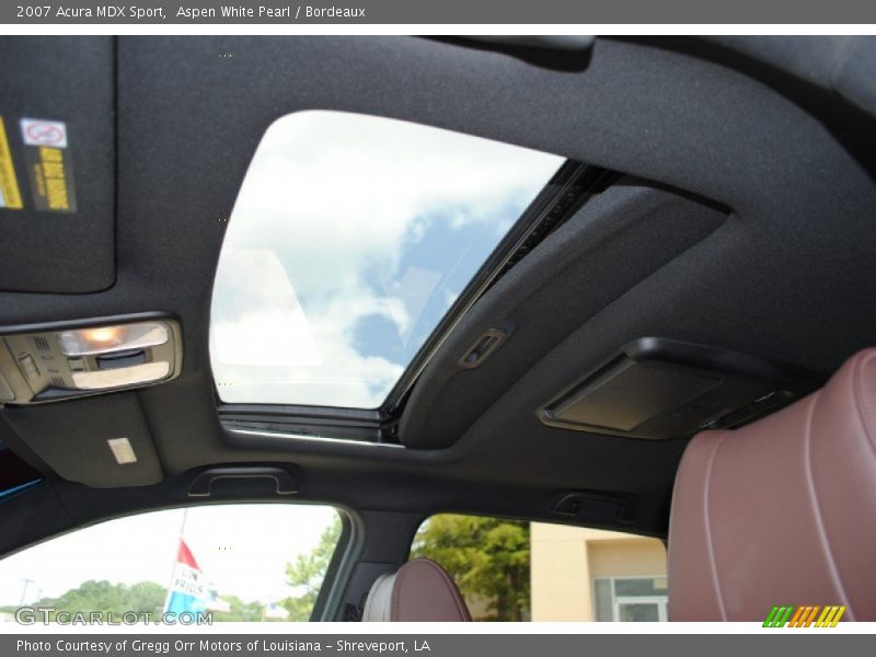 Aspen White Pearl / Bordeaux 2007 Acura MDX Sport