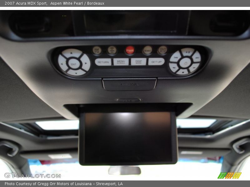 Aspen White Pearl / Bordeaux 2007 Acura MDX Sport