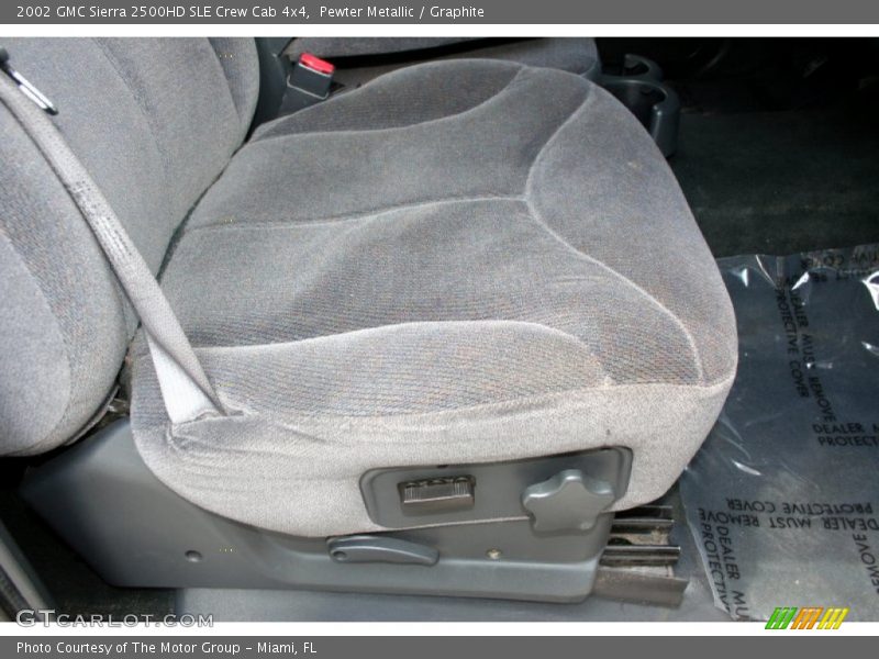 Pewter Metallic / Graphite 2002 GMC Sierra 2500HD SLE Crew Cab 4x4