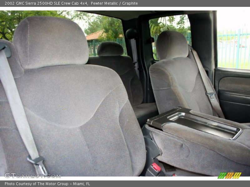 Pewter Metallic / Graphite 2002 GMC Sierra 2500HD SLE Crew Cab 4x4