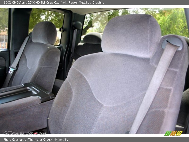 Pewter Metallic / Graphite 2002 GMC Sierra 2500HD SLE Crew Cab 4x4
