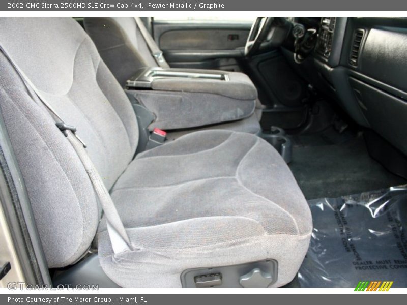 Pewter Metallic / Graphite 2002 GMC Sierra 2500HD SLE Crew Cab 4x4