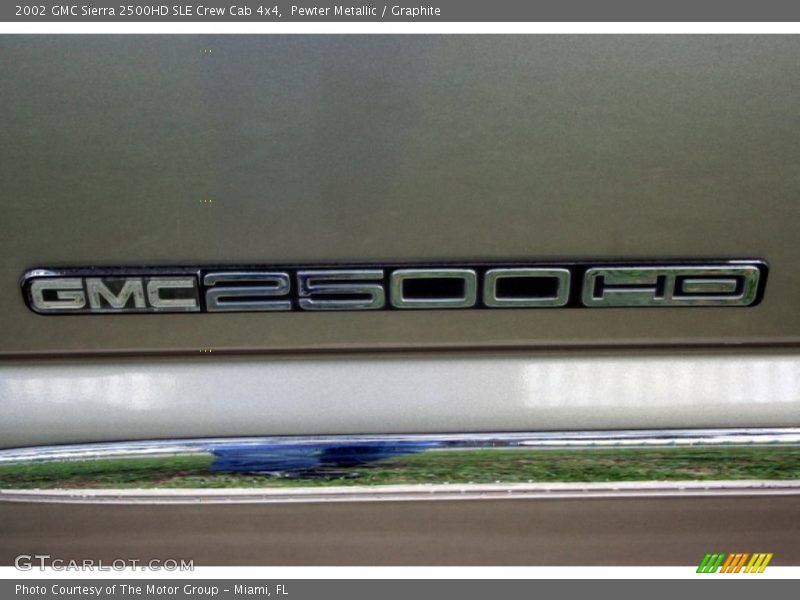 Pewter Metallic / Graphite 2002 GMC Sierra 2500HD SLE Crew Cab 4x4