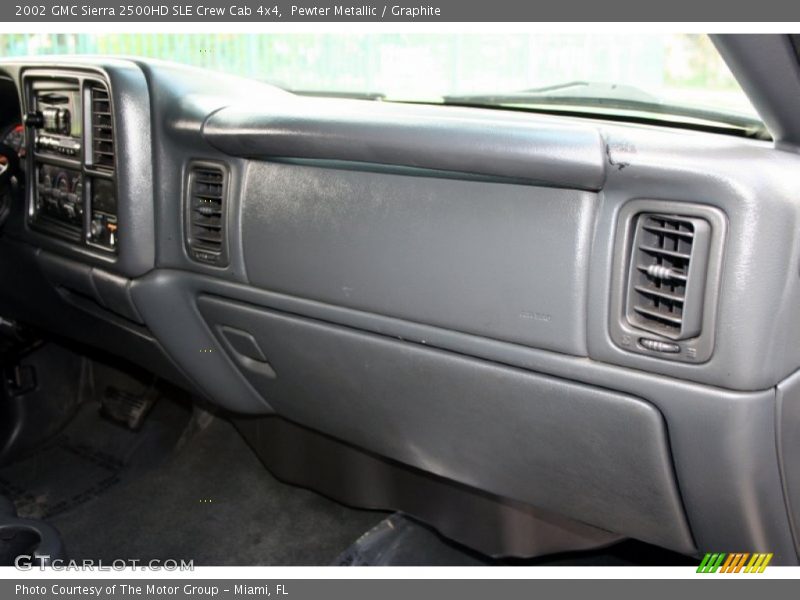 Pewter Metallic / Graphite 2002 GMC Sierra 2500HD SLE Crew Cab 4x4