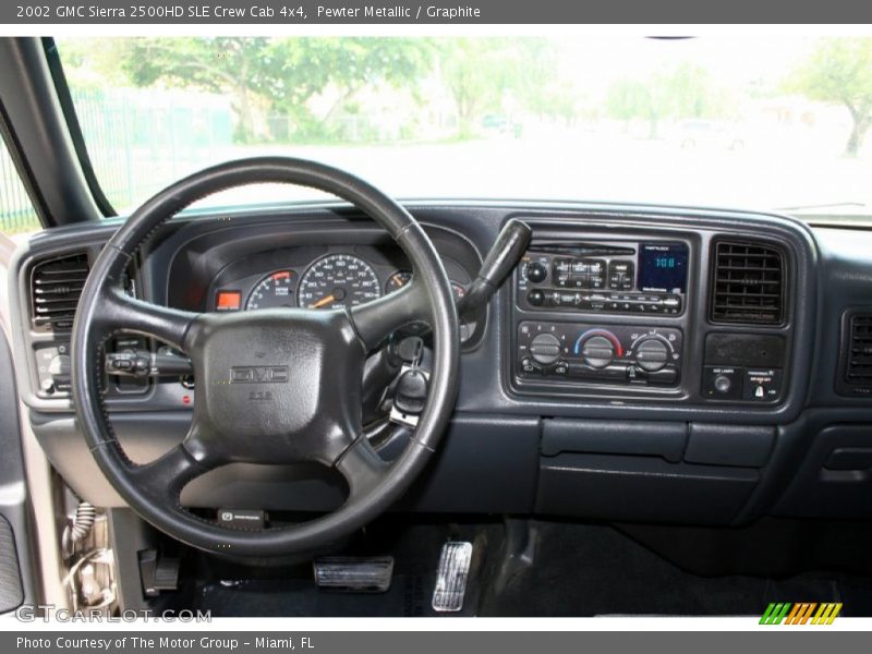 Pewter Metallic / Graphite 2002 GMC Sierra 2500HD SLE Crew Cab 4x4