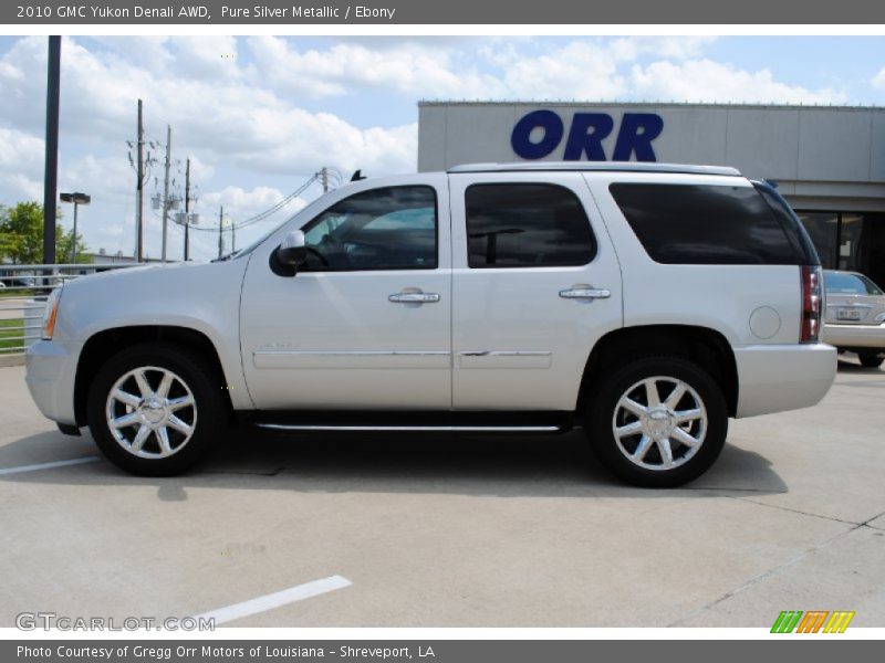Pure Silver Metallic / Ebony 2010 GMC Yukon Denali AWD