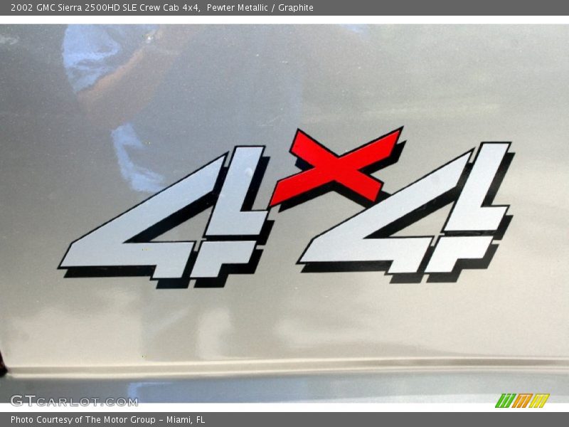 Pewter Metallic / Graphite 2002 GMC Sierra 2500HD SLE Crew Cab 4x4