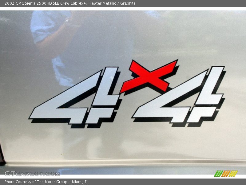 Pewter Metallic / Graphite 2002 GMC Sierra 2500HD SLE Crew Cab 4x4
