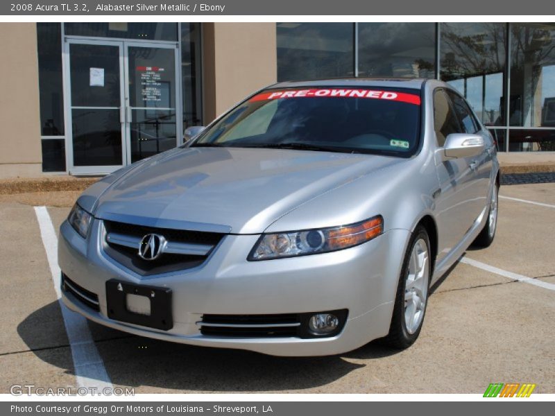 Alabaster Silver Metallic / Ebony 2008 Acura TL 3.2