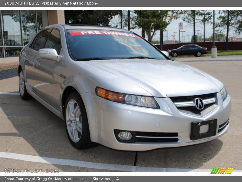 Alabaster Silver Metallic / Ebony 2008 Acura TL 3.2