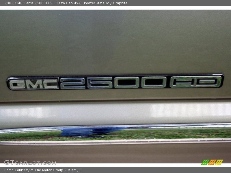 Pewter Metallic / Graphite 2002 GMC Sierra 2500HD SLE Crew Cab 4x4