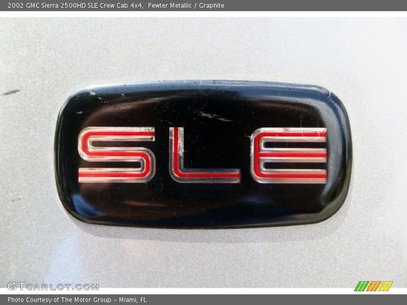Pewter Metallic / Graphite 2002 GMC Sierra 2500HD SLE Crew Cab 4x4