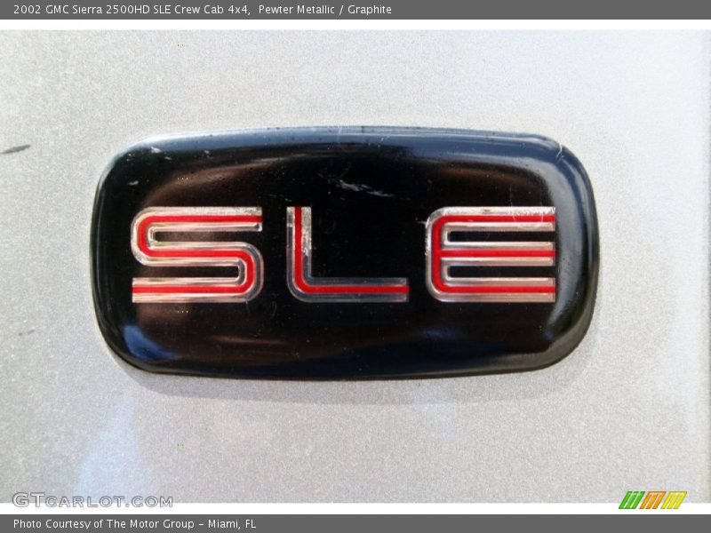Pewter Metallic / Graphite 2002 GMC Sierra 2500HD SLE Crew Cab 4x4
