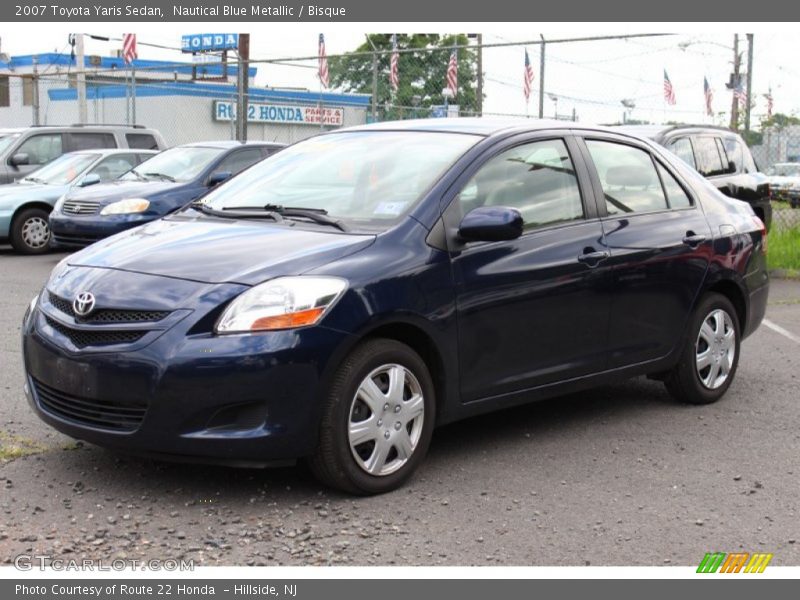 Nautical Blue Metallic / Bisque 2007 Toyota Yaris Sedan