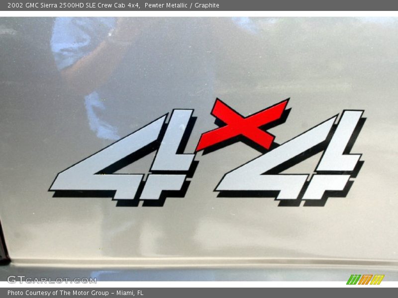 Pewter Metallic / Graphite 2002 GMC Sierra 2500HD SLE Crew Cab 4x4