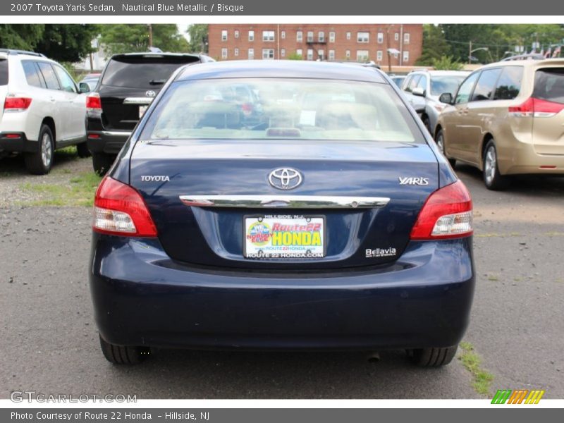 Nautical Blue Metallic / Bisque 2007 Toyota Yaris Sedan
