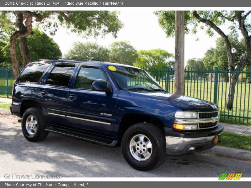 Indigo Blue Metallic / Tan/Neutral 2001 Chevrolet Tahoe LT 4x4
