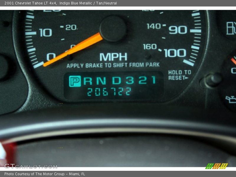 Indigo Blue Metallic / Tan/Neutral 2001 Chevrolet Tahoe LT 4x4