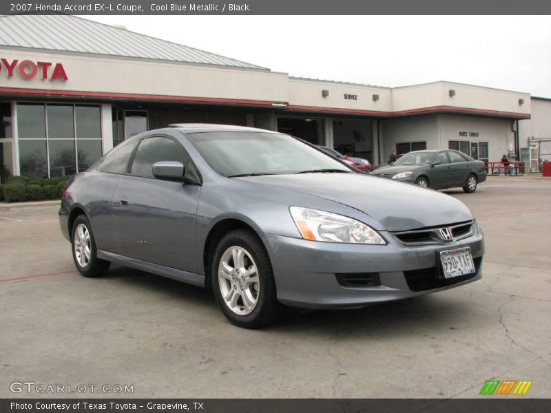 Cool Blue Metallic / Black 2007 Honda Accord EX-L Coupe