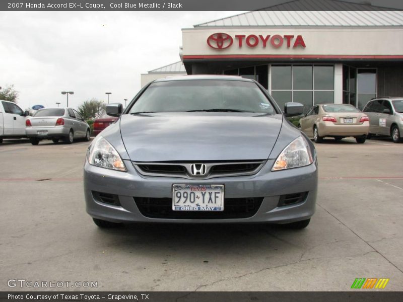 Cool Blue Metallic / Black 2007 Honda Accord EX-L Coupe