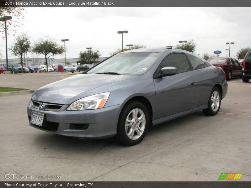 Cool Blue Metallic / Black 2007 Honda Accord EX-L Coupe