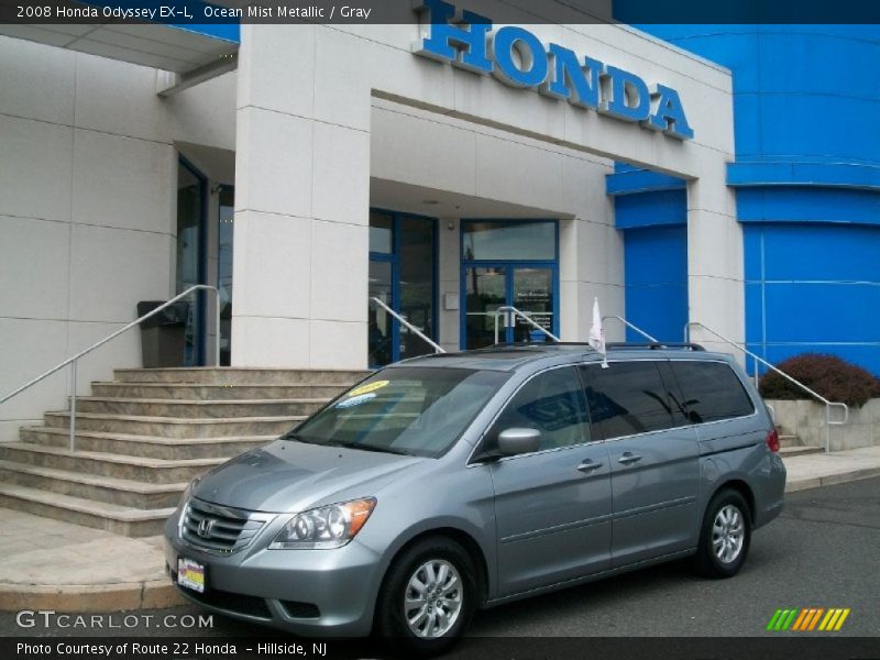 Ocean Mist Metallic / Gray 2008 Honda Odyssey EX-L