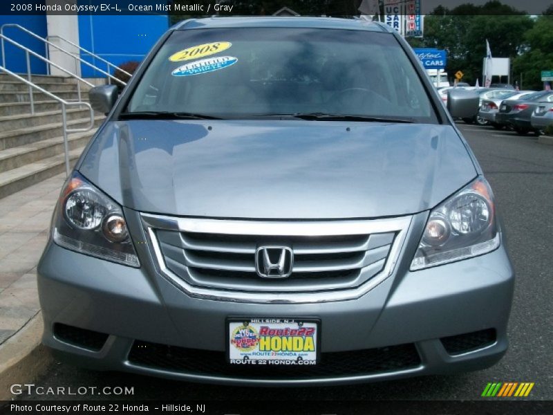 Ocean Mist Metallic / Gray 2008 Honda Odyssey EX-L
