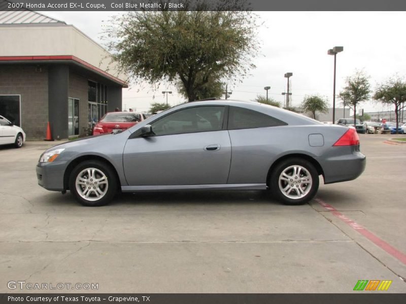 Cool Blue Metallic / Black 2007 Honda Accord EX-L Coupe