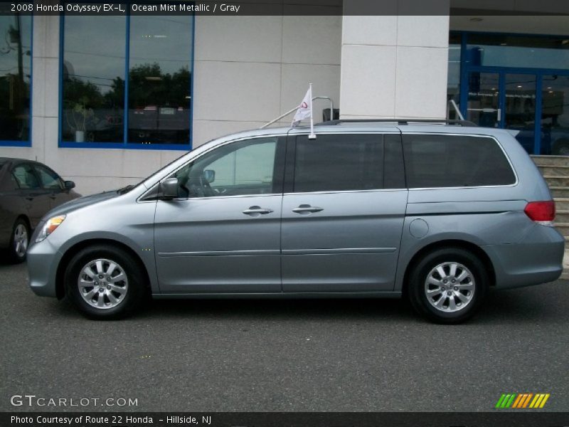 Ocean Mist Metallic / Gray 2008 Honda Odyssey EX-L