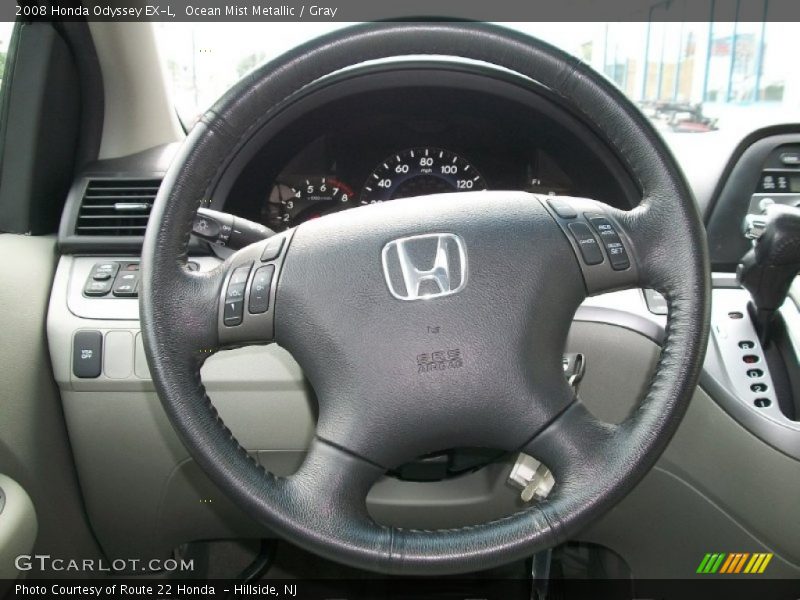 Ocean Mist Metallic / Gray 2008 Honda Odyssey EX-L