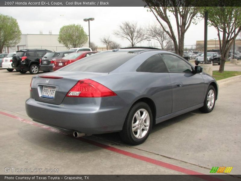 Cool Blue Metallic / Black 2007 Honda Accord EX-L Coupe