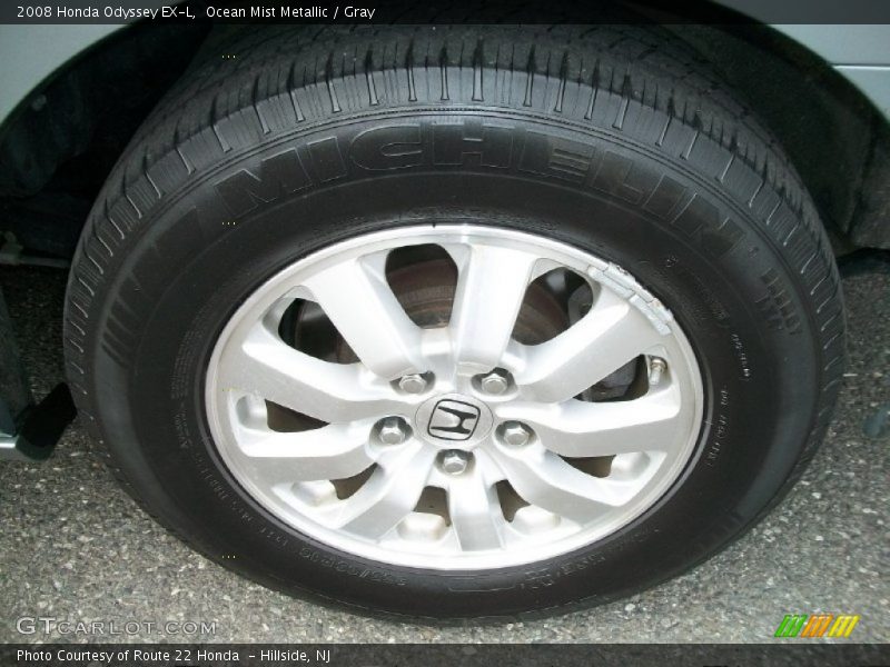 Ocean Mist Metallic / Gray 2008 Honda Odyssey EX-L