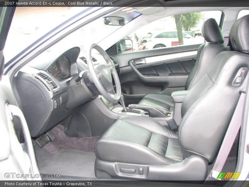 Cool Blue Metallic / Black 2007 Honda Accord EX-L Coupe