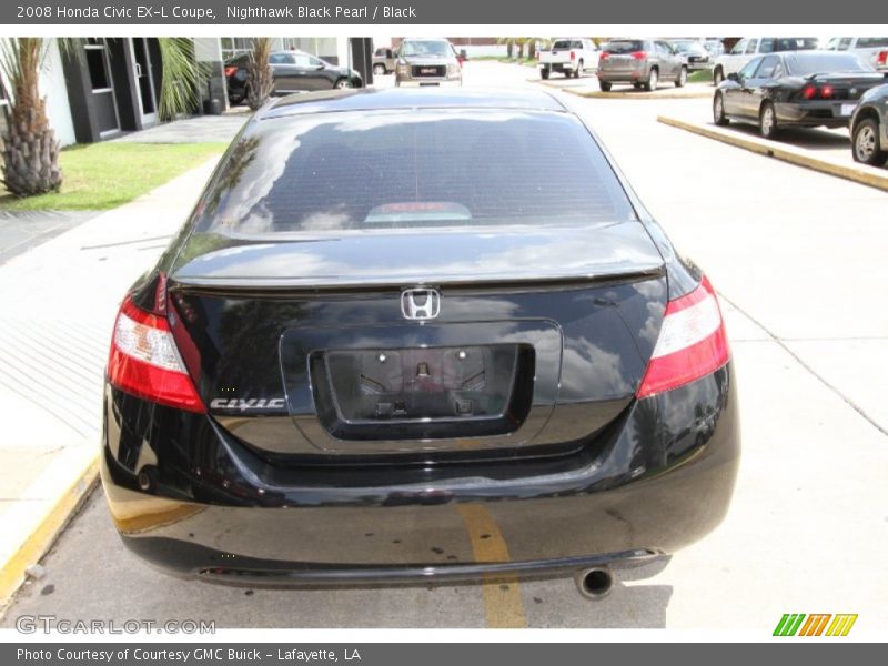 Nighthawk Black Pearl / Black 2008 Honda Civic EX-L Coupe