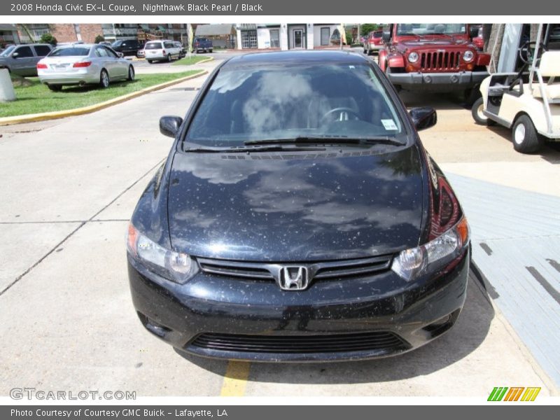 Nighthawk Black Pearl / Black 2008 Honda Civic EX-L Coupe