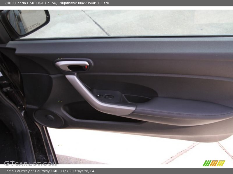 Nighthawk Black Pearl / Black 2008 Honda Civic EX-L Coupe