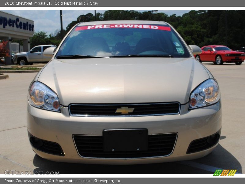 Gold Mist Metallic / Gray 2010 Chevrolet Impala LT