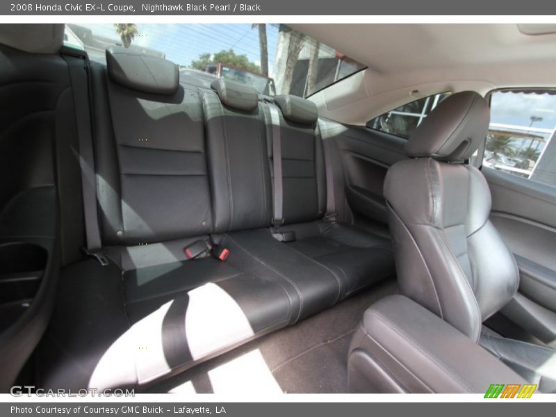 Nighthawk Black Pearl / Black 2008 Honda Civic EX-L Coupe